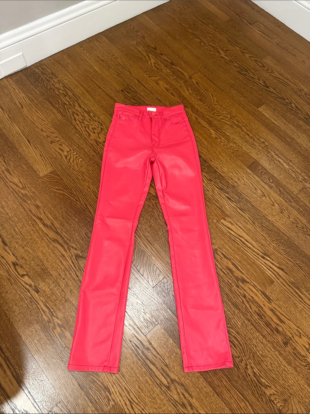 MOTHER Hot Pink Straight-Leg Jeans